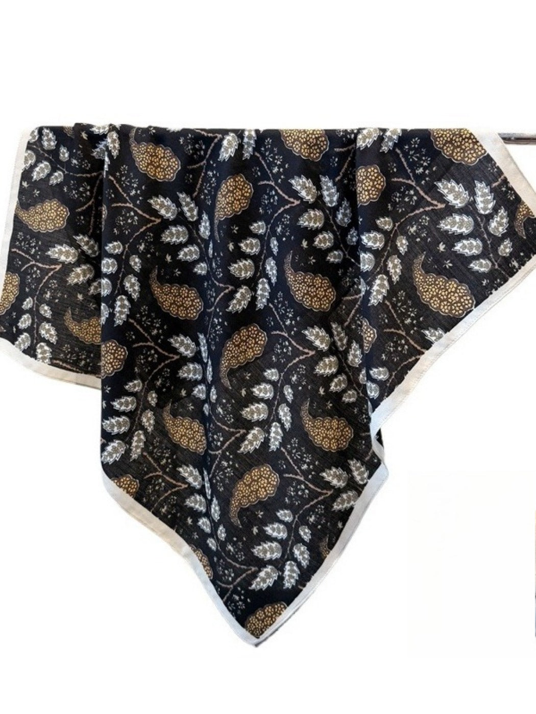 Scarvii - Paisley Floral Print Square Scarf – Vintage & Elegant
