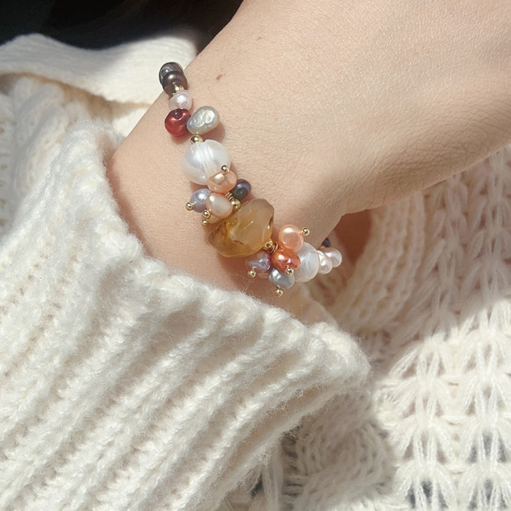 Bauai - Amber Pearl Bracelet – Timeless Elegance