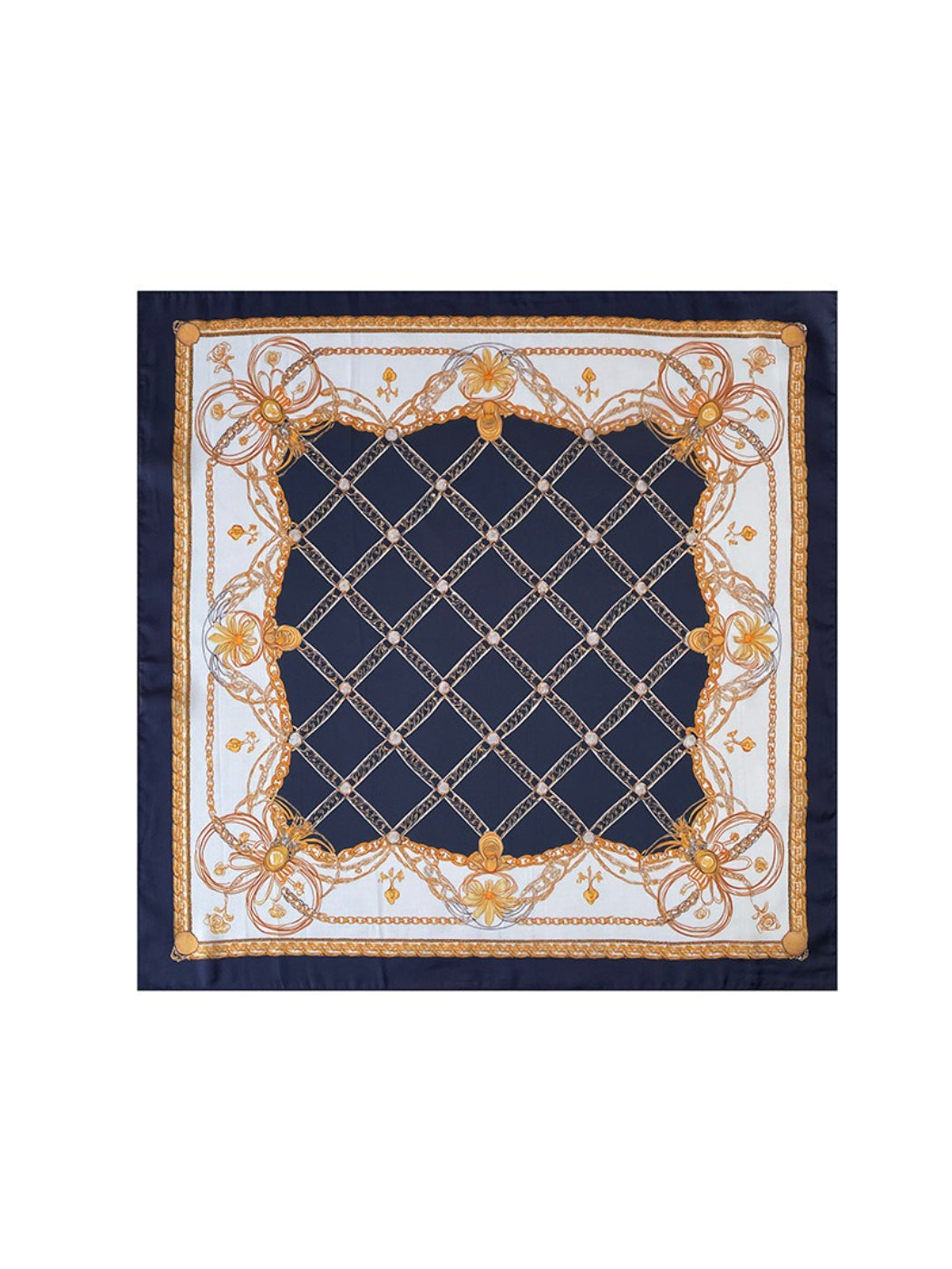 Scarvii - Chain Grid Print Square Scarf