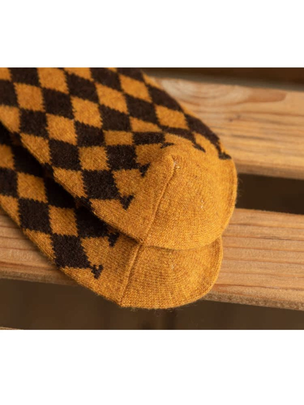 Rufia - Retro Argyle Warm Crew Socks