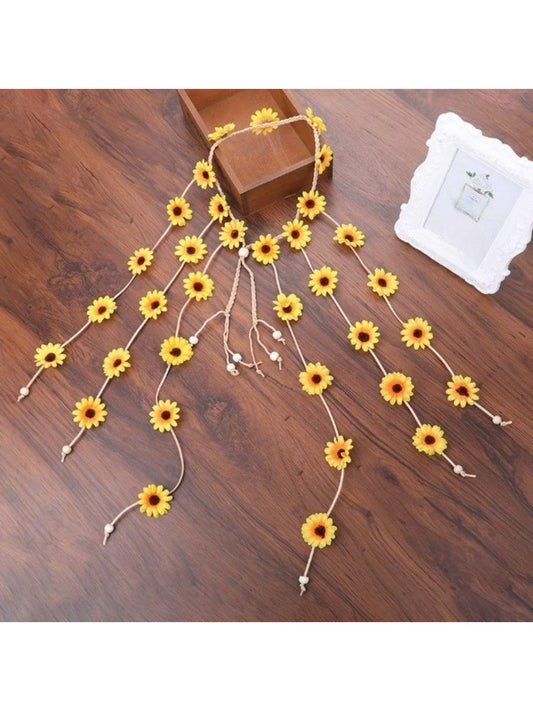 Hairish - Boho Sunflower Flower Hair Chain