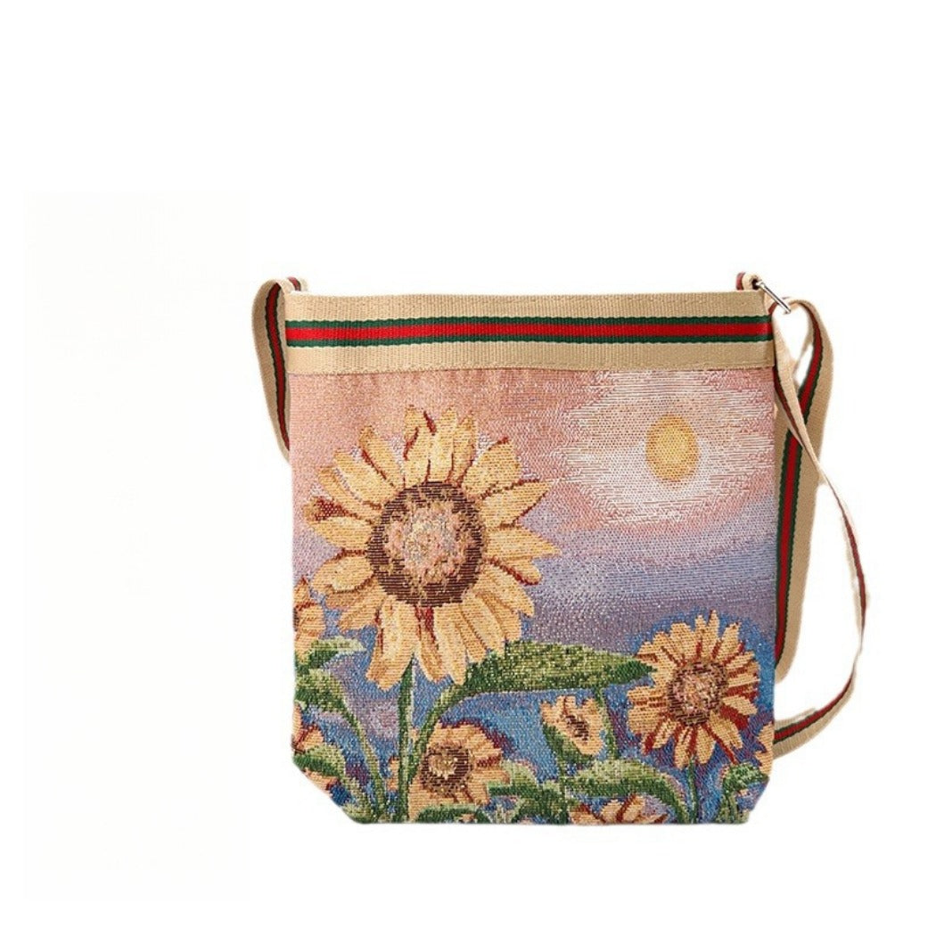 Cosbai - Cute Cartoon Crossbody Bag With Zipper