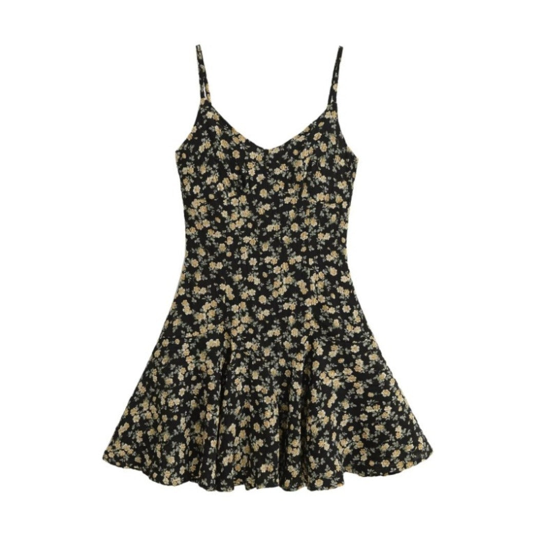 Troposa - Floral V-Neck Slip Dress - Resort Chic