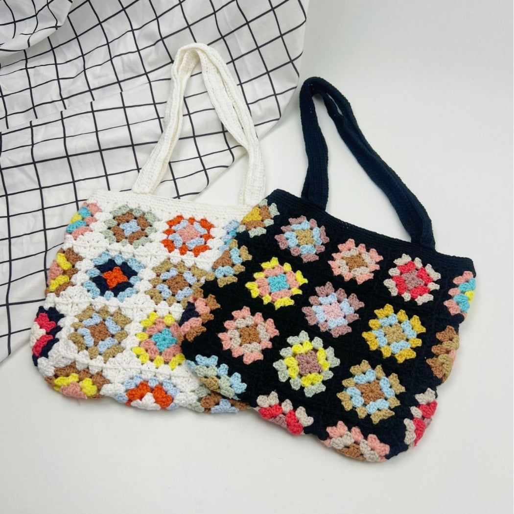 Cosbai - Boho Pattern Woven Tote Bag – 2 Colors