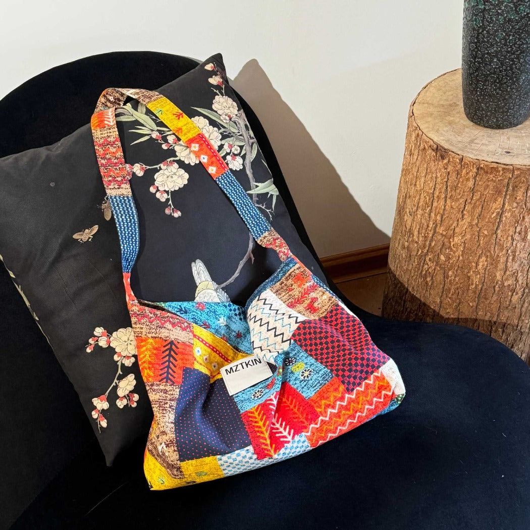 Cosbai - Patchwork Crossbody Bag - Large & Unique