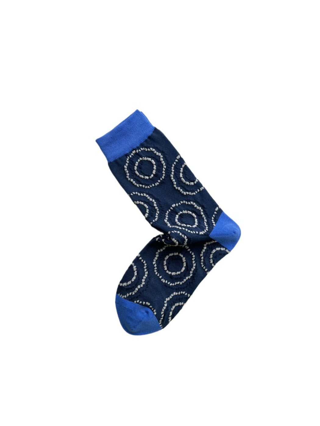 Rufia – Embossed Geometric Circle Mid-Calf Socks