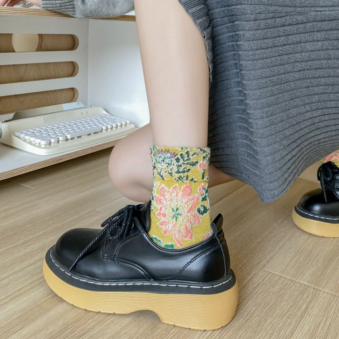 Rufia - 3D Flower Bohemian Women's Socks