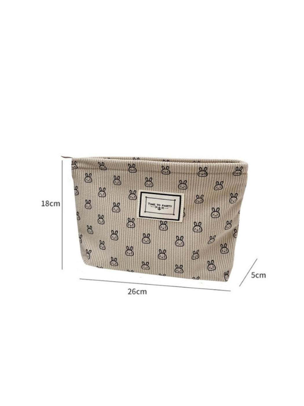 Cosbai - Corduroy Ditsy Floral Pouch