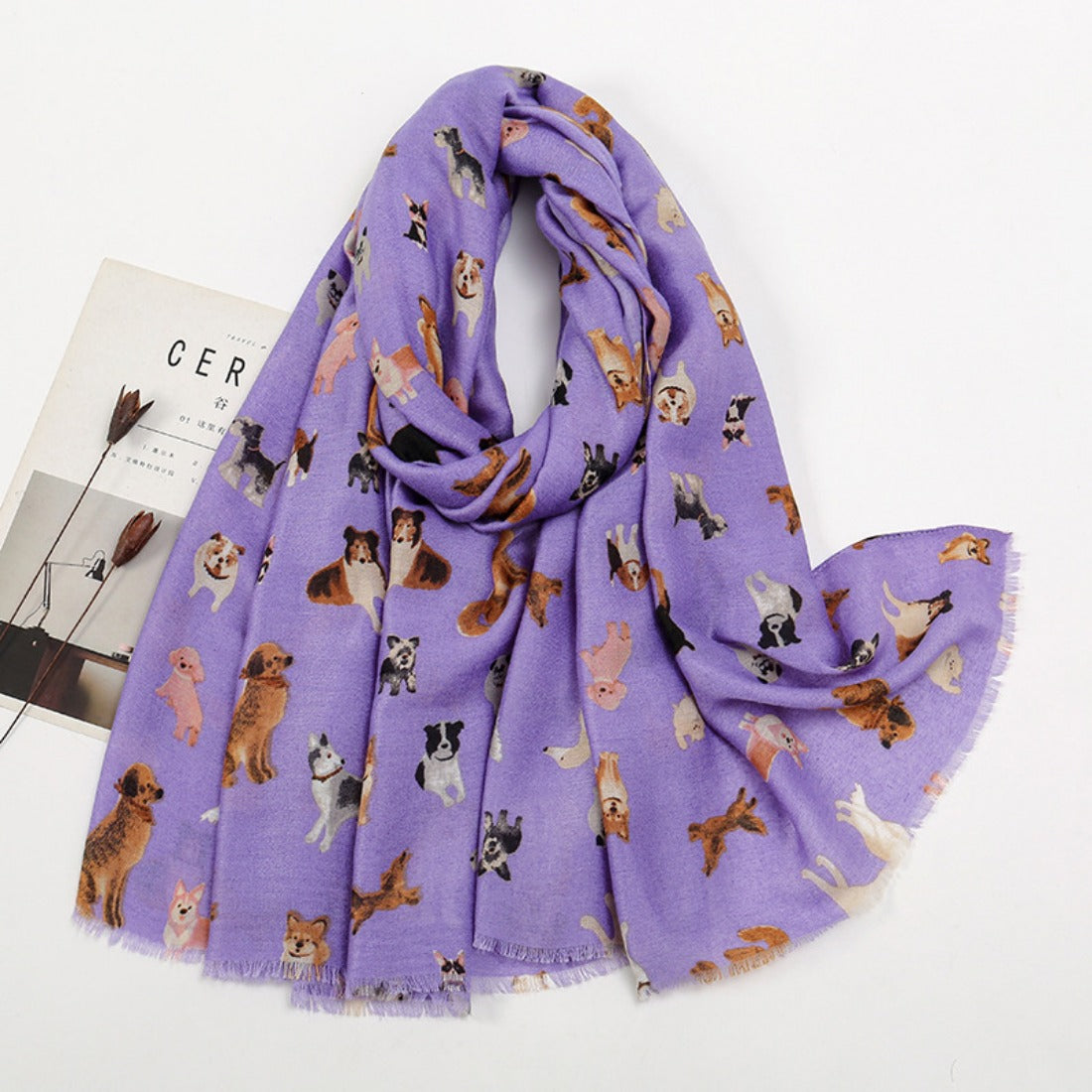 Scarvii - Cute Cartoon Dog Pattern Scarf
