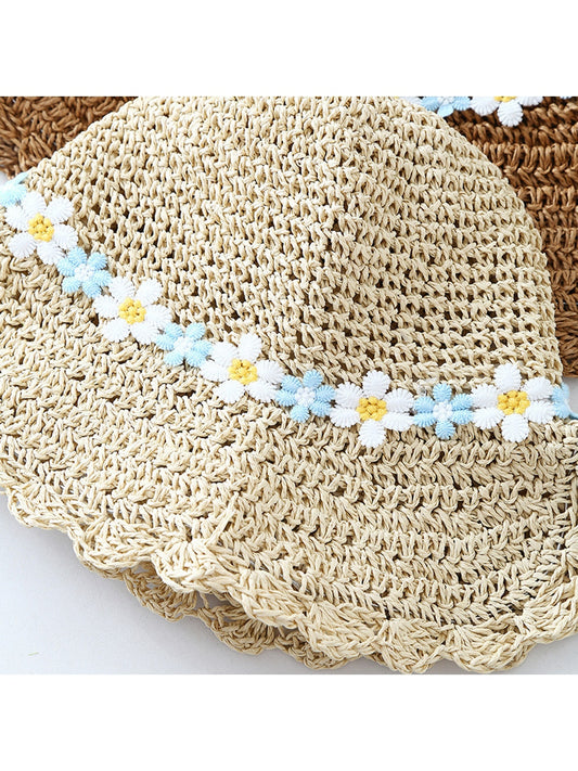 Haila Daisy Trim Wide Brim Women s Summer Sun Hat product image