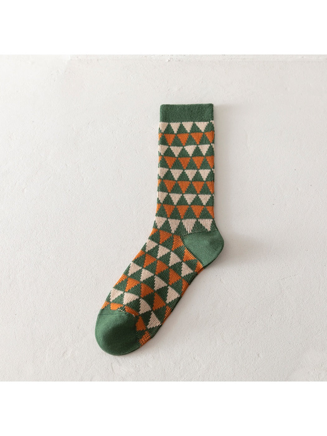 Rufia - Christmas Mid-Calf Socks with Geometric & Floral Pattern