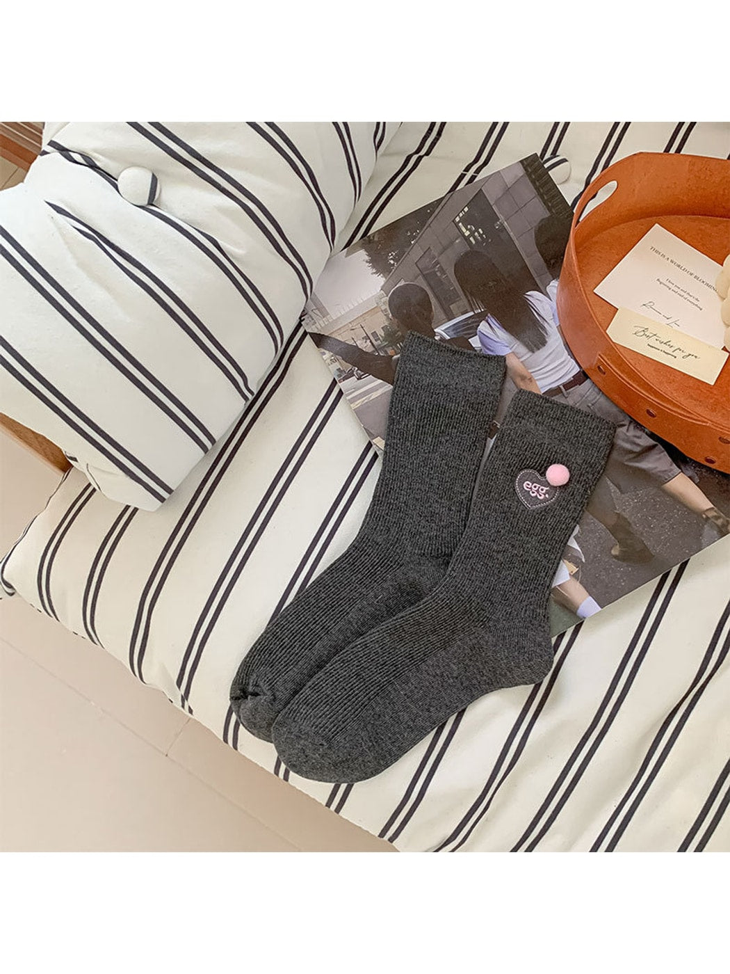 Rufia - Everyday Heart Accent Crew Socks