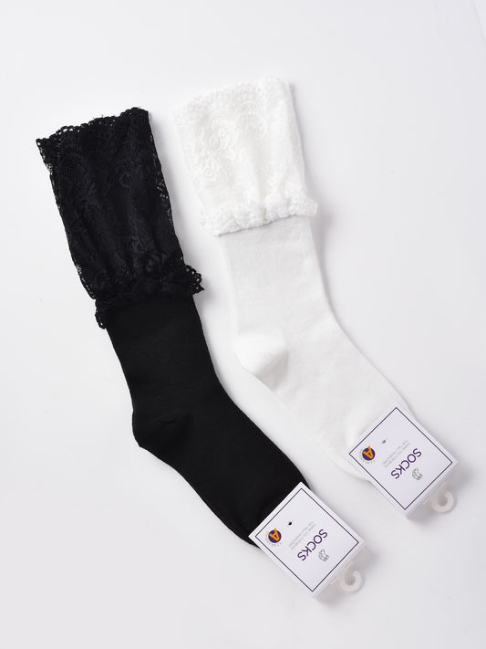 Rufia - Lace Trim Soft Crew Socks product image 2