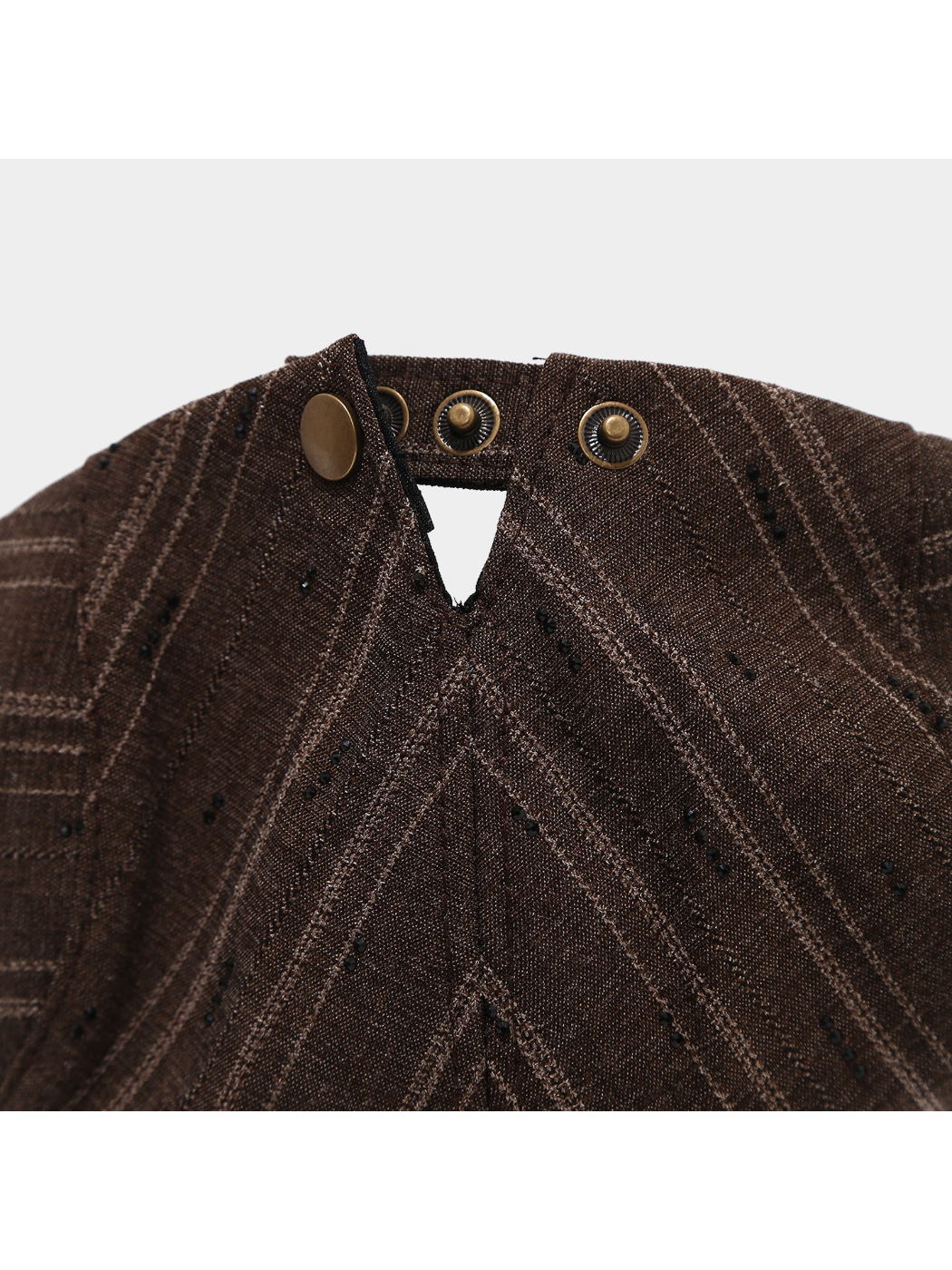 Haila - Textured Pinstripe Newsboy Cap