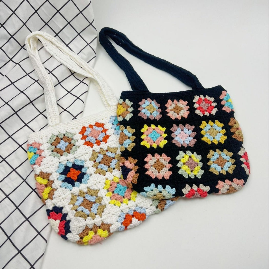 Cosbai - Boho Pattern Woven Tote Bag – 2 Colors