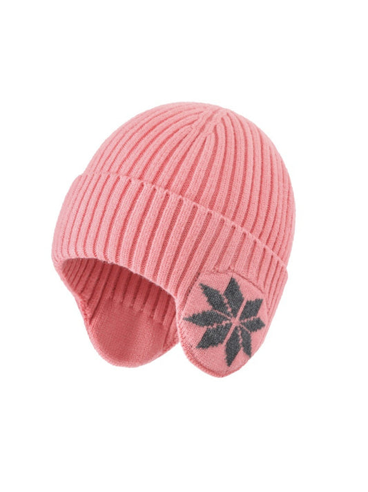 Haila - Ribbed Round Crown Ear Coverage Knit Beanie
