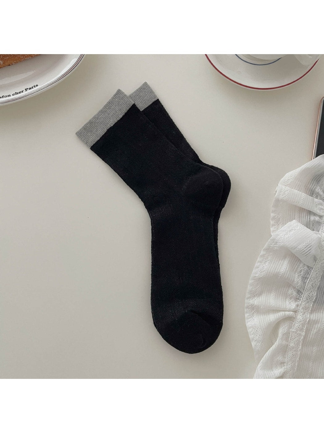 Rufia - Relaxed Mesh Panel Crew Socks
