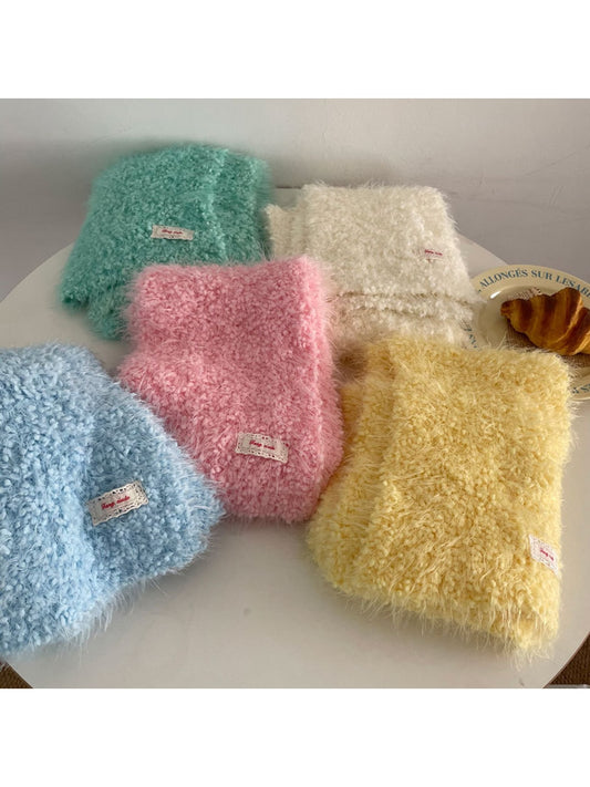 Haila - Sweet Textured Long Winter Knit Scarf