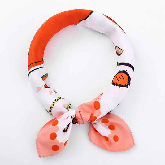 Scarvii - Heart Pattern Twill Scarf