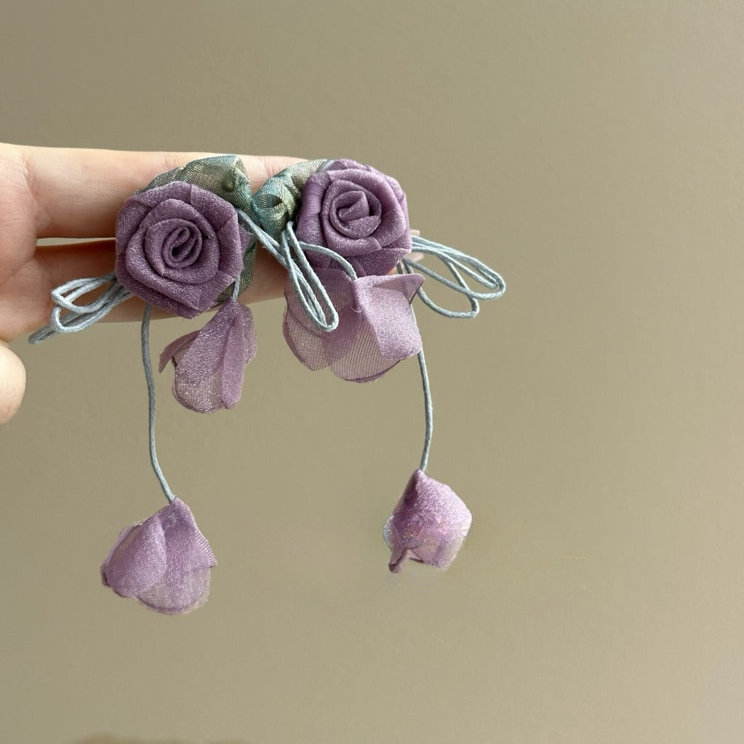 Earwish - Lace Rose Earrings – Elegant & Feminine