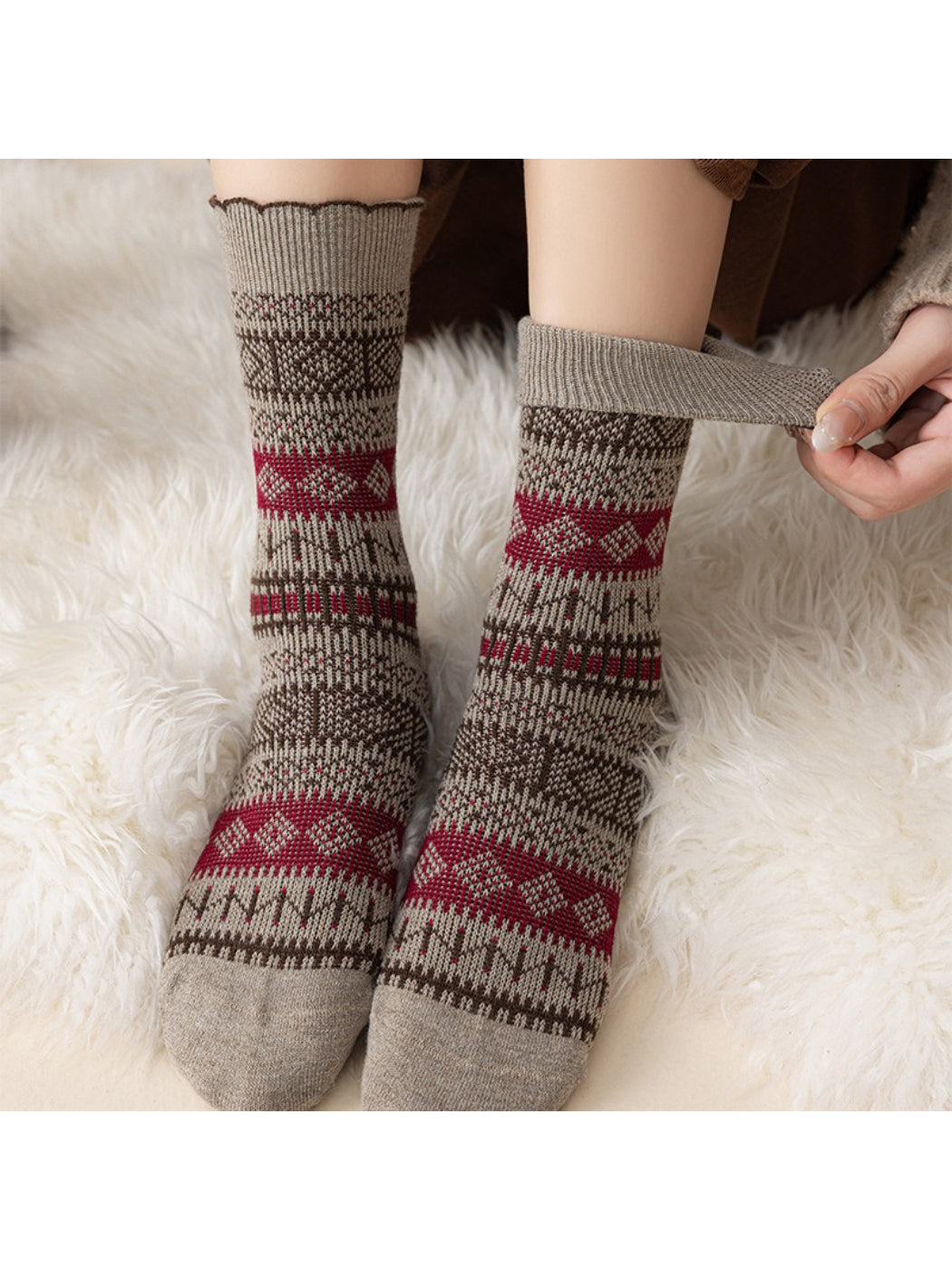 Rufia - Rustic Nordic Crew Socks