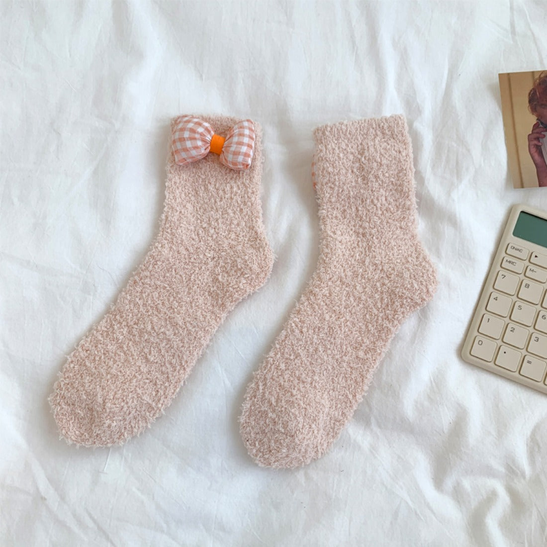 Rufia - Bowknot Coral Fleece Socks
