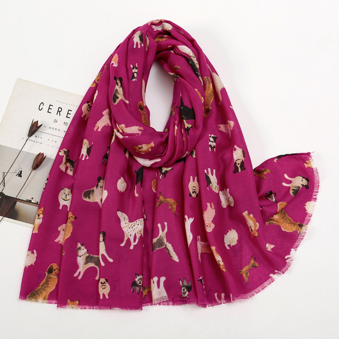 Scarvii - Cute Cartoon Dog Pattern Scarf