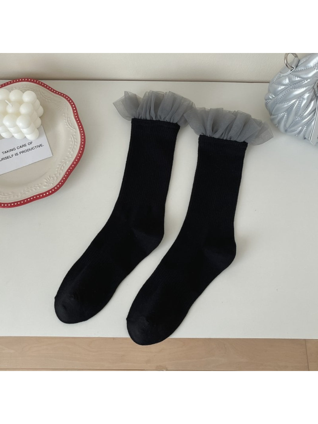 Rufia - Layered Tulle Ruffle Crew Socks product image 8