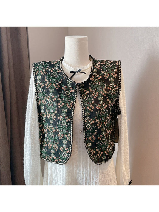 Crosa Bohemian Vest for Free-Spirited Style showing woven texture