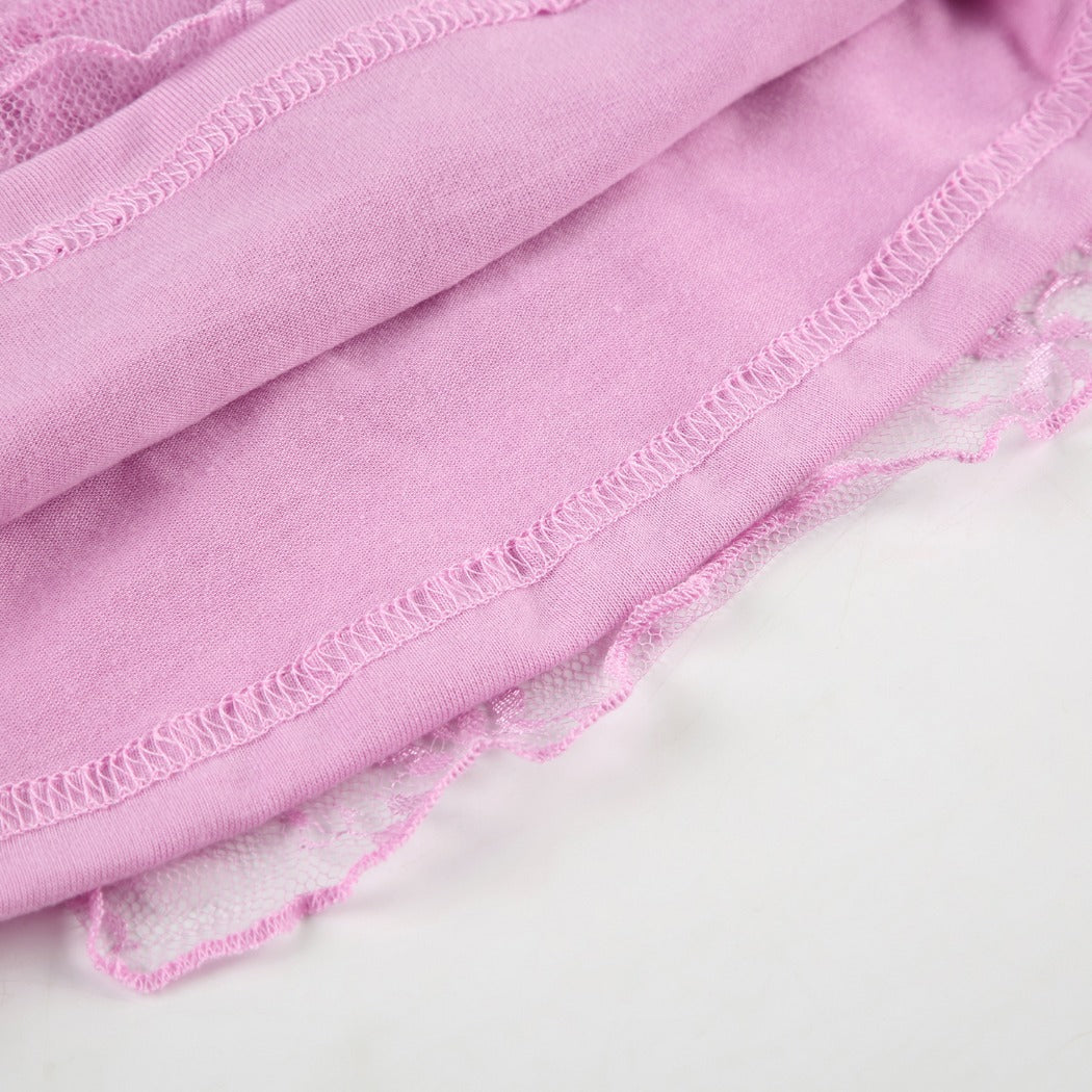 Vesty - Pink Lace Tie-Front Cami Small - Sexy & Slimming