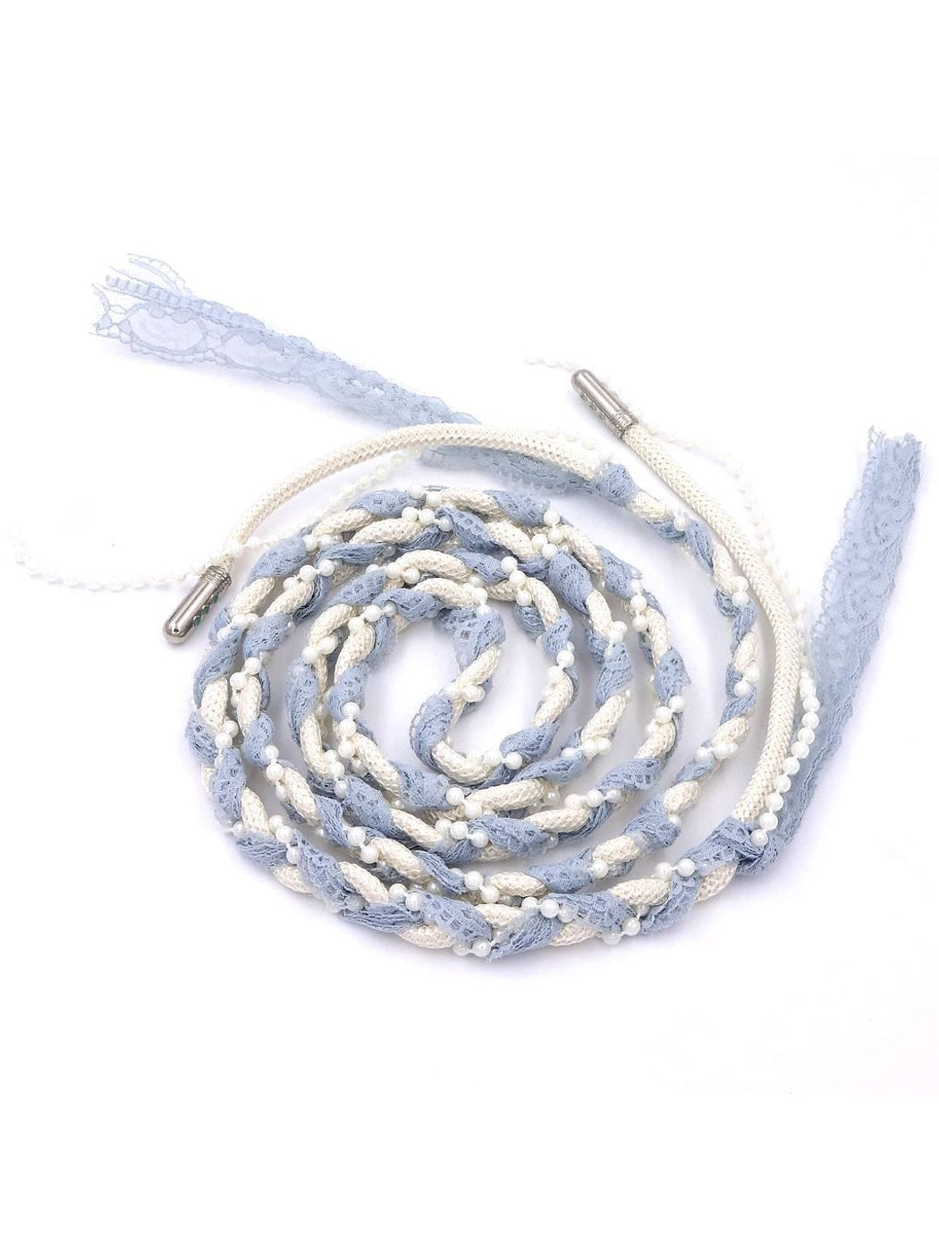 Beco - Woven Wave Lace Detail Waist Belt