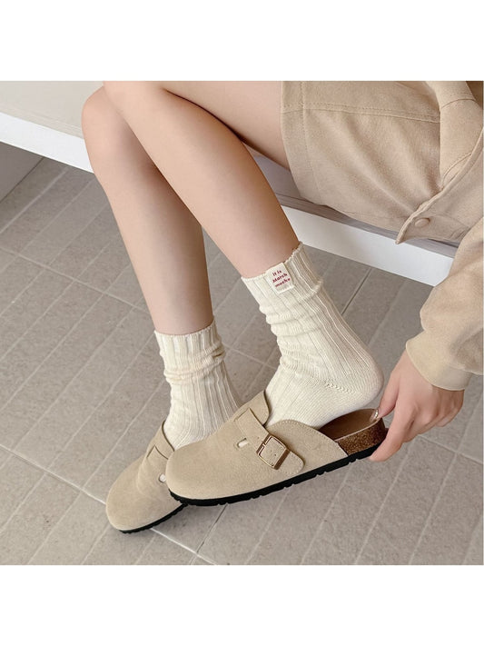 Rufia - Retro Ribbed Detail Crew Socks