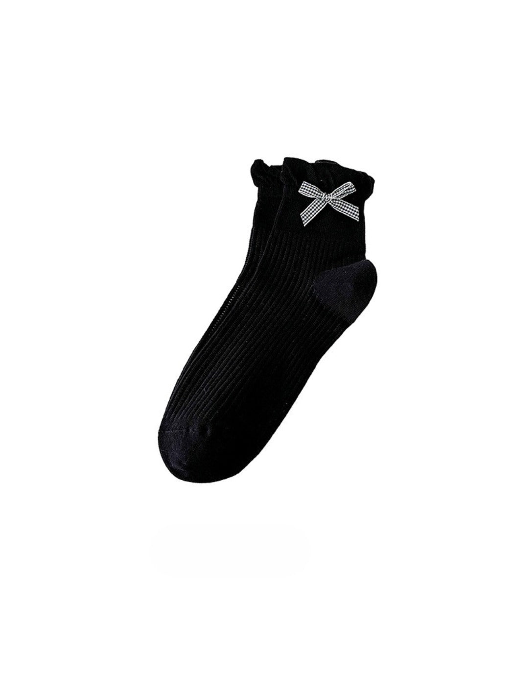 Rufia - Bow Trim Ribbed Ankle Socks product image 11