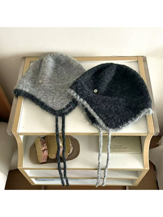Haila - Fuzzy Patchwork Winter Beanie