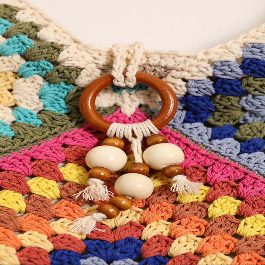 Cosbai - V-shape Crochet Shoulder Bag - Classic & Stylish