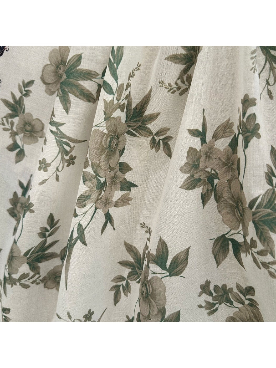 Scarvii - Botanical Print Colorblock Edge Square Scarf