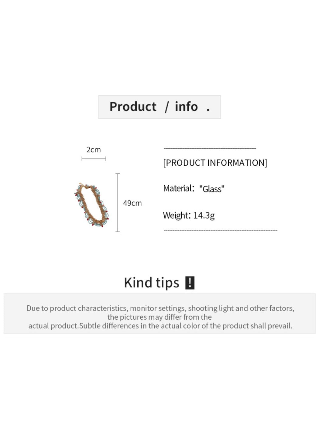 Bauai - Glass Bead Necklace with Court Style
