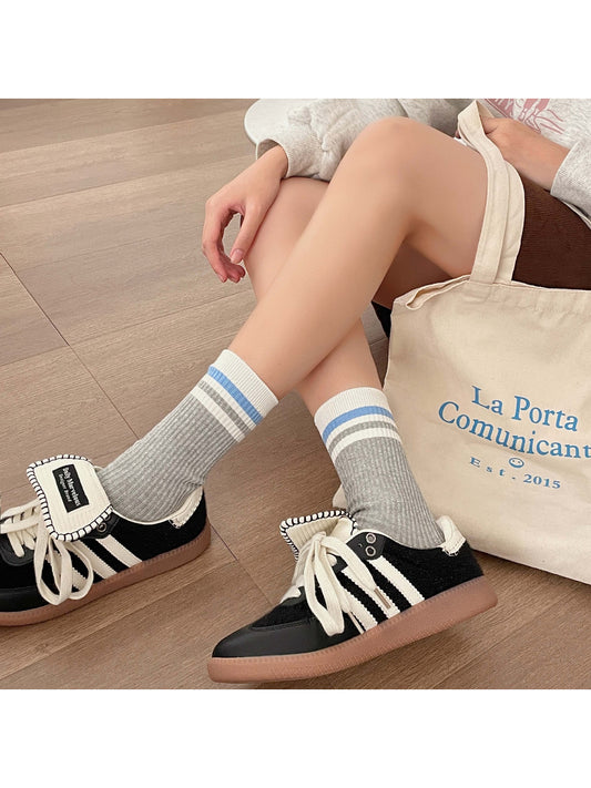 Rufia - Soft Ribbed Stripe Daily Crew Socks product image 2