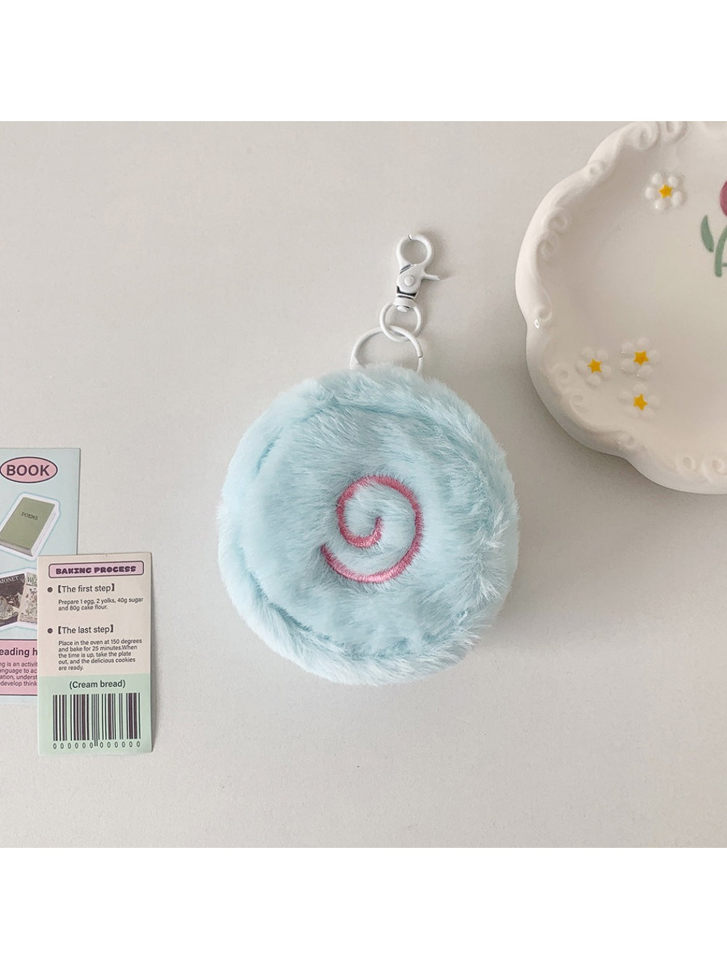Cosbai - Embroidered Plush Coin Purse Charm Bag