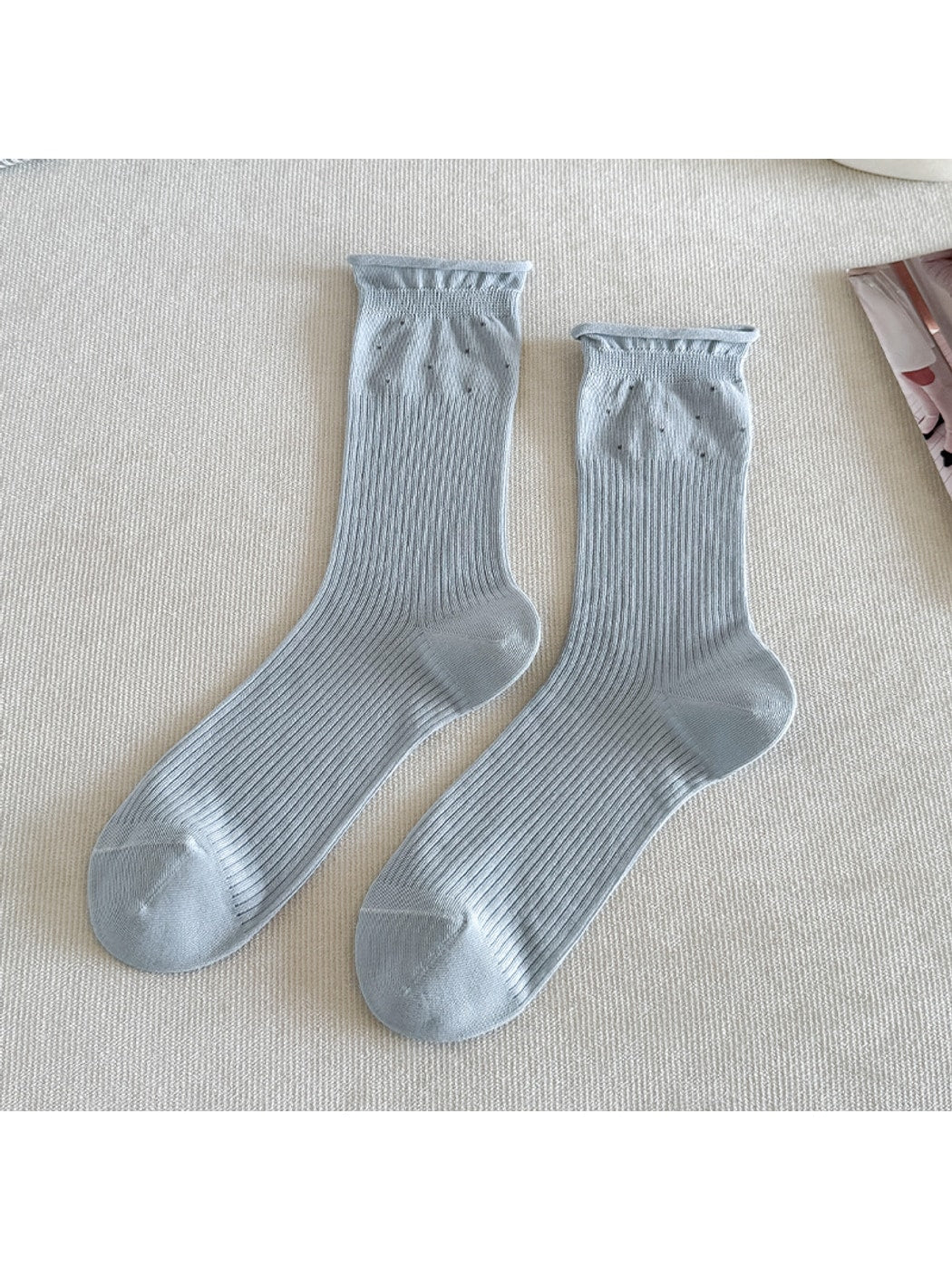 Rufia - Minimalist Polka Dot Women's Crew Socks