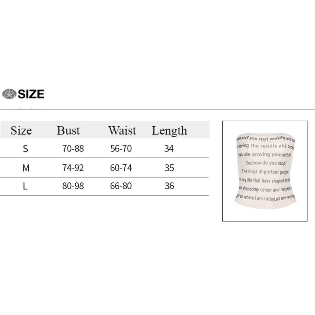 Vesty - Urban Chic Letter Print Body-Hugging Top