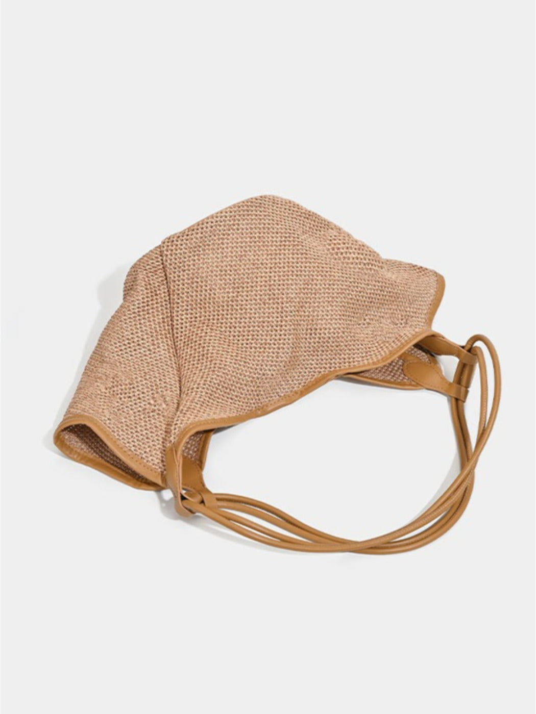 Cosbai - Boho Brown Woven Large Capacity Single-shoulder Bag