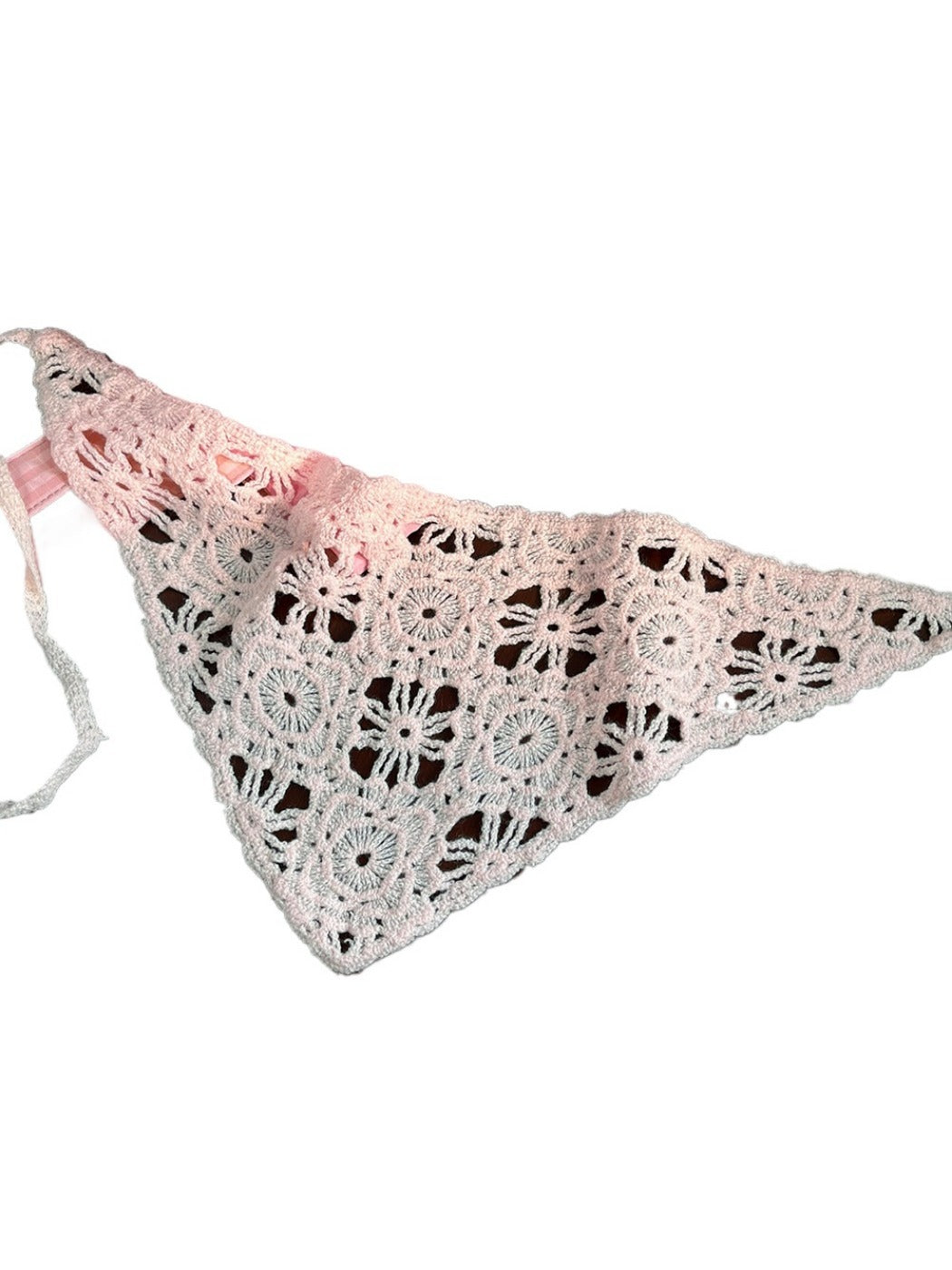 Scarvii - Boho Hollow Crochet Triangle Headscarf