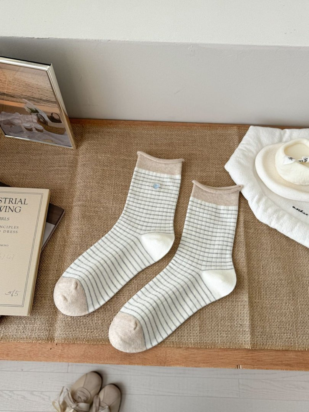 Rufia - Heart Detail Stripe Crew Socks product image 8