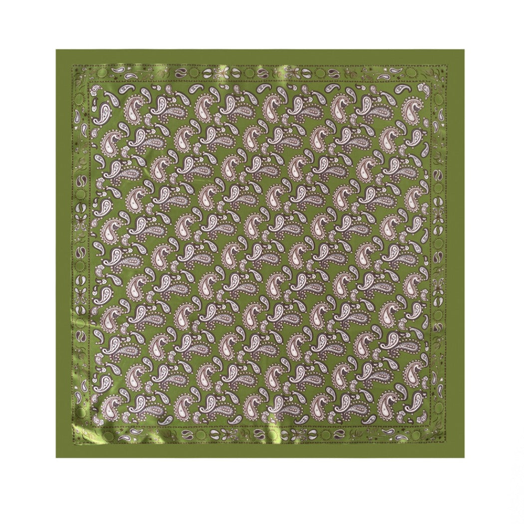 Scarvii - Soft Vintage Paisley Printed Square Scarf