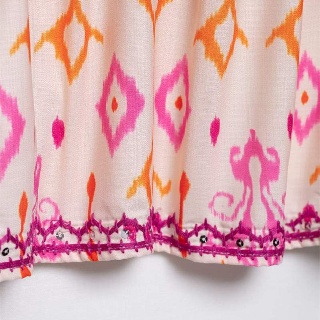Vesty - V-neck Floral Strap Top - Playful & Soft