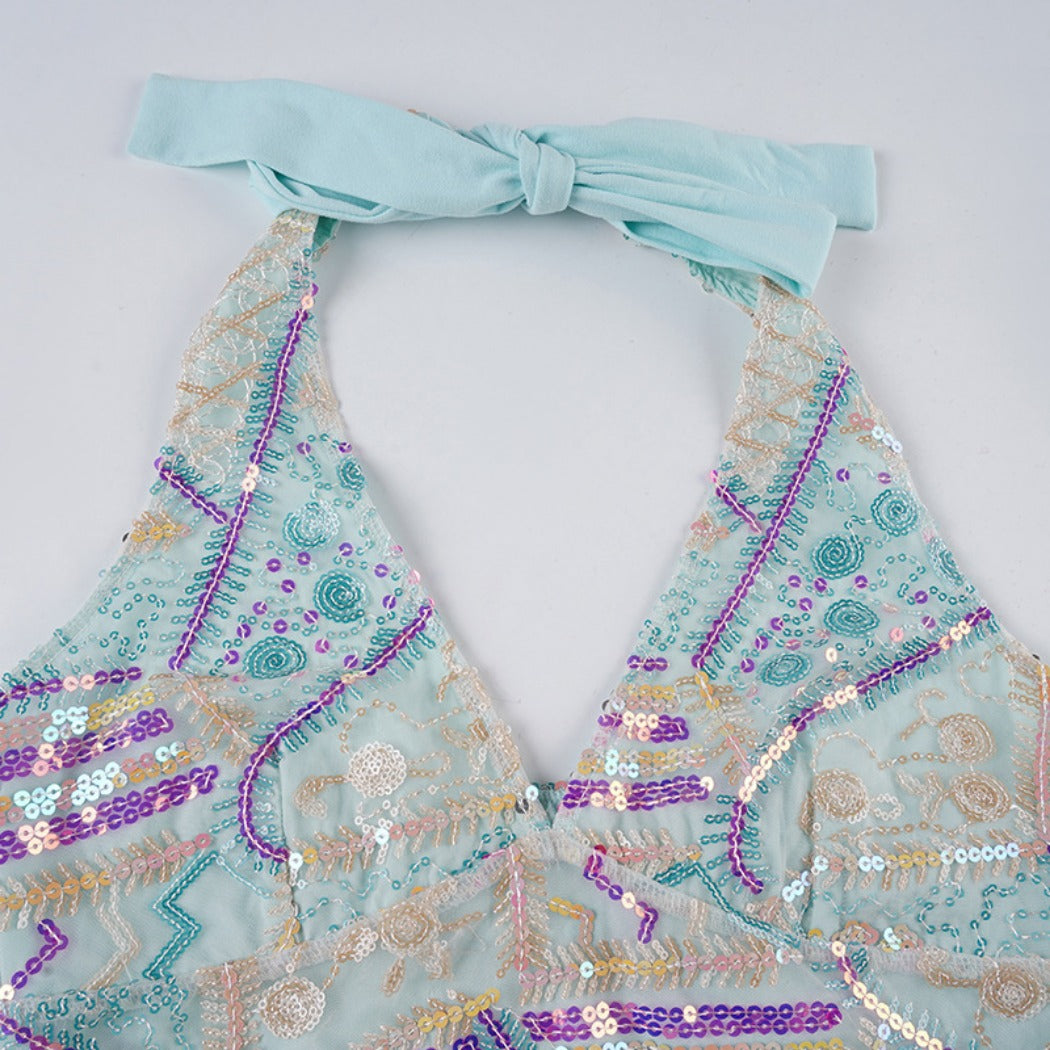 Vesty - Sequin Halter Cami - Sweet & Sparkly