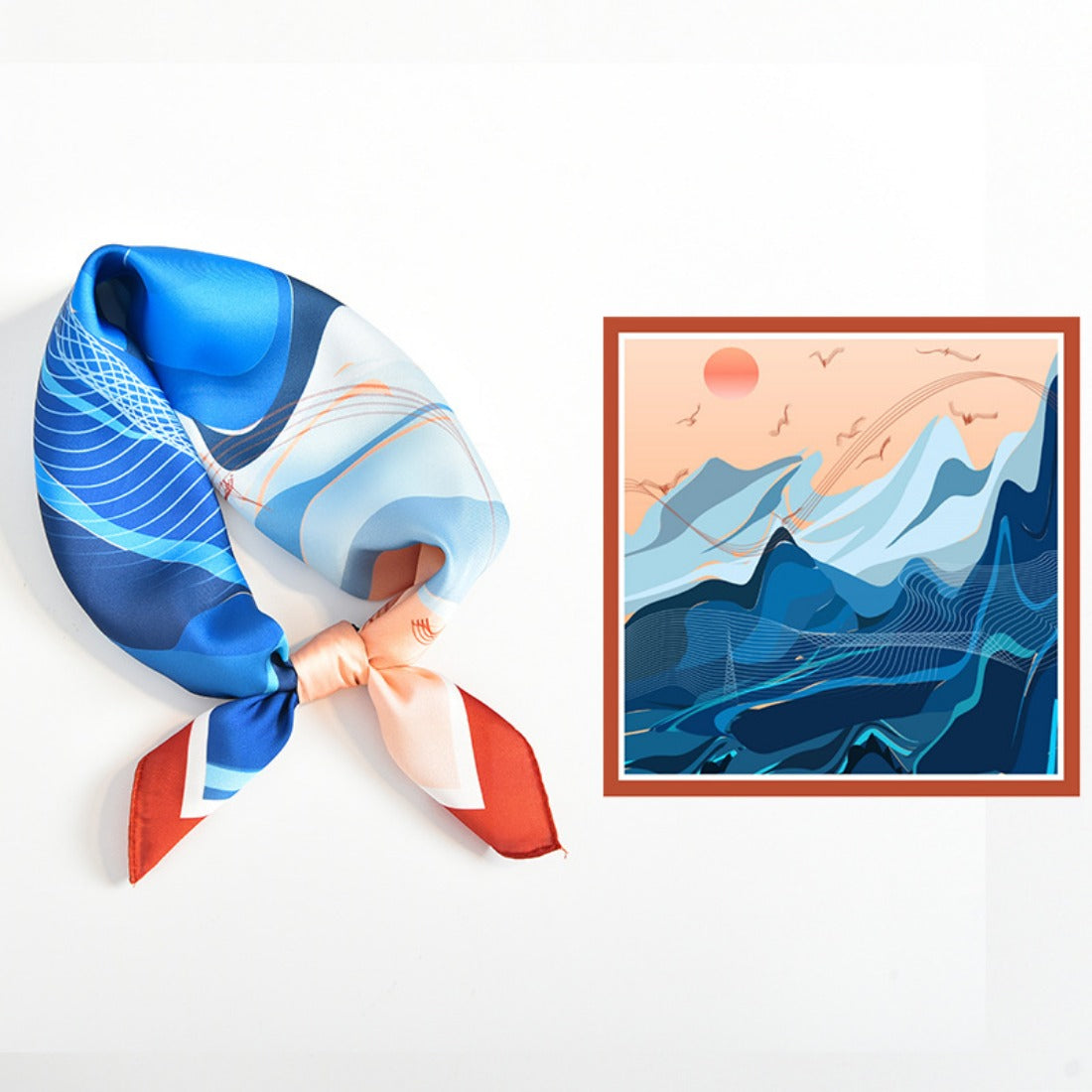 Scarvii - Summer Elegant Pattern Silk Scarf