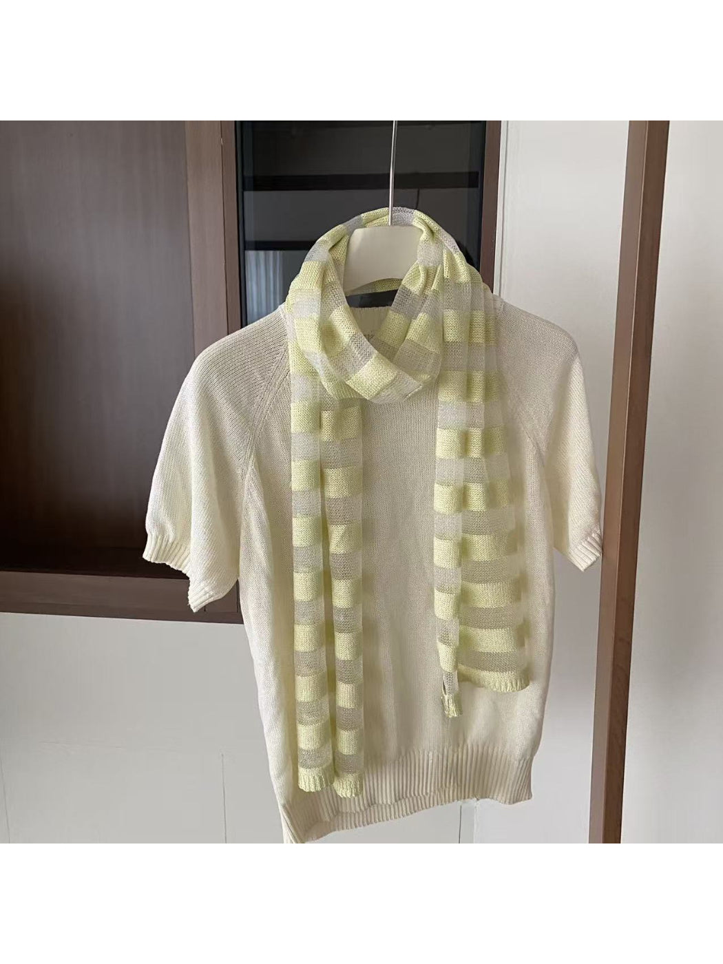 Scarvii - Soft Stripe Knit Long Scarf