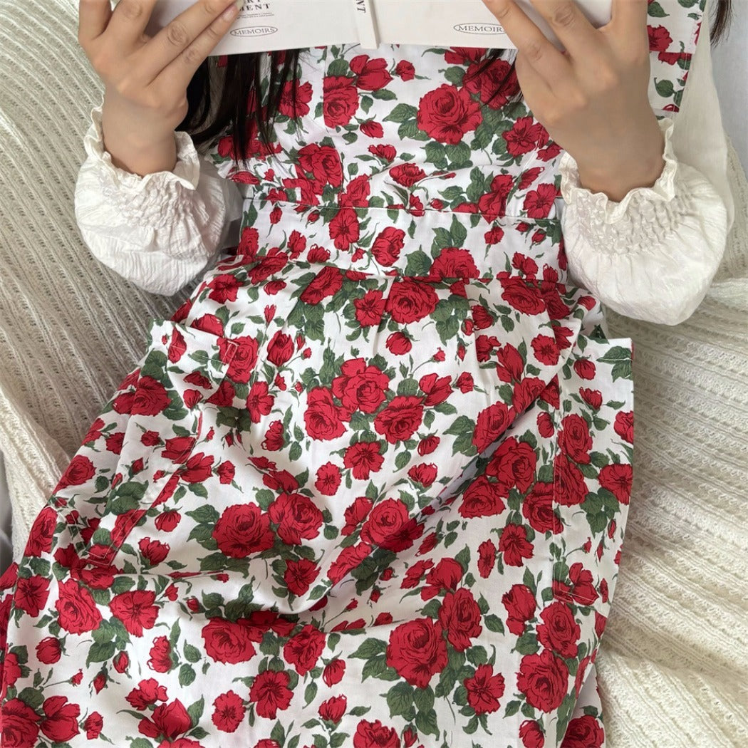 Apros - Floral Ruffle Apron - Sweet & Stylish